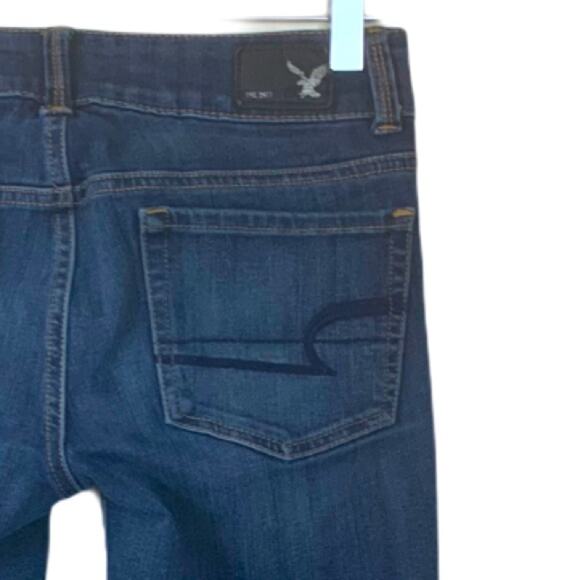 American Eagle Women's Jeans Artist Crop Low Rise Dark Wash Super Stretch Size 2 - Picture 8 of 12